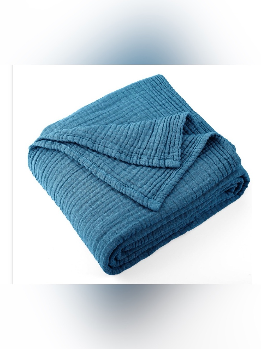Carriediosa 100% Cotton Muslin Throw Blanket